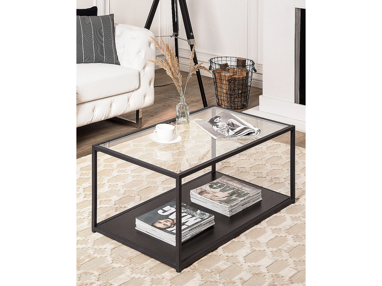 Alfombra de viscosa beige 140 x 200 cm CIZRE