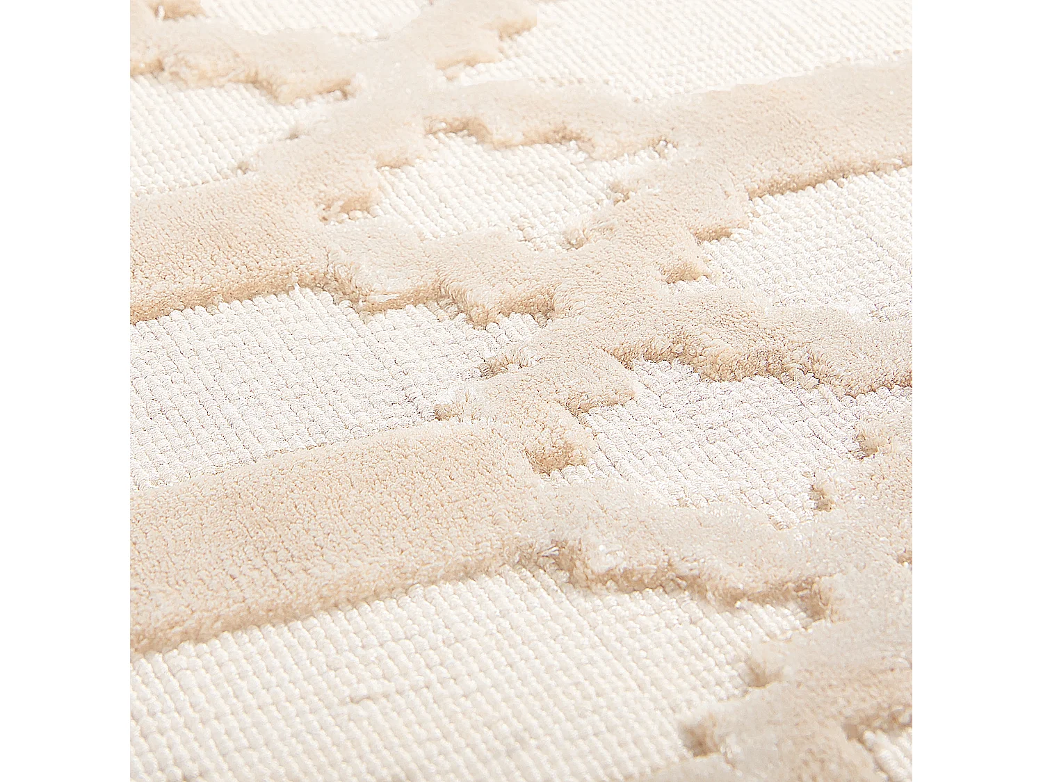 Alfombra de viscosa beige 140 x 200 cm CIZRE