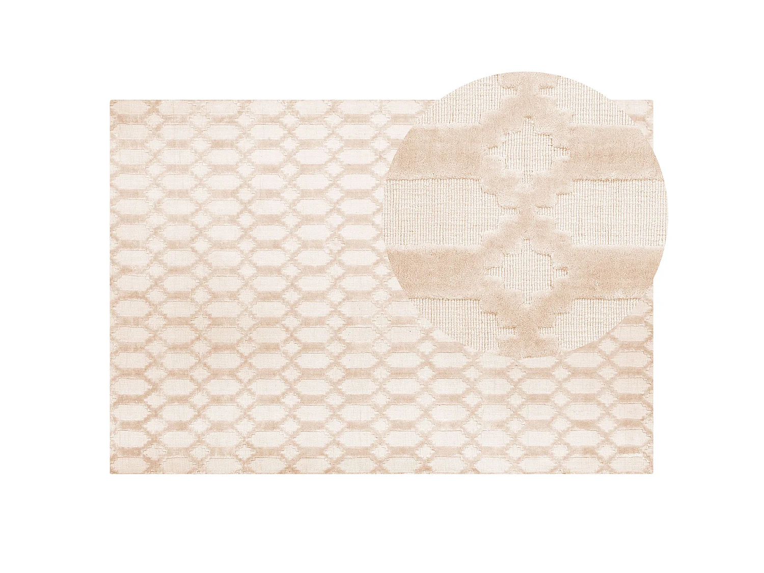 Vloerkleed viscose beige 140 x 200 cm CIZRE