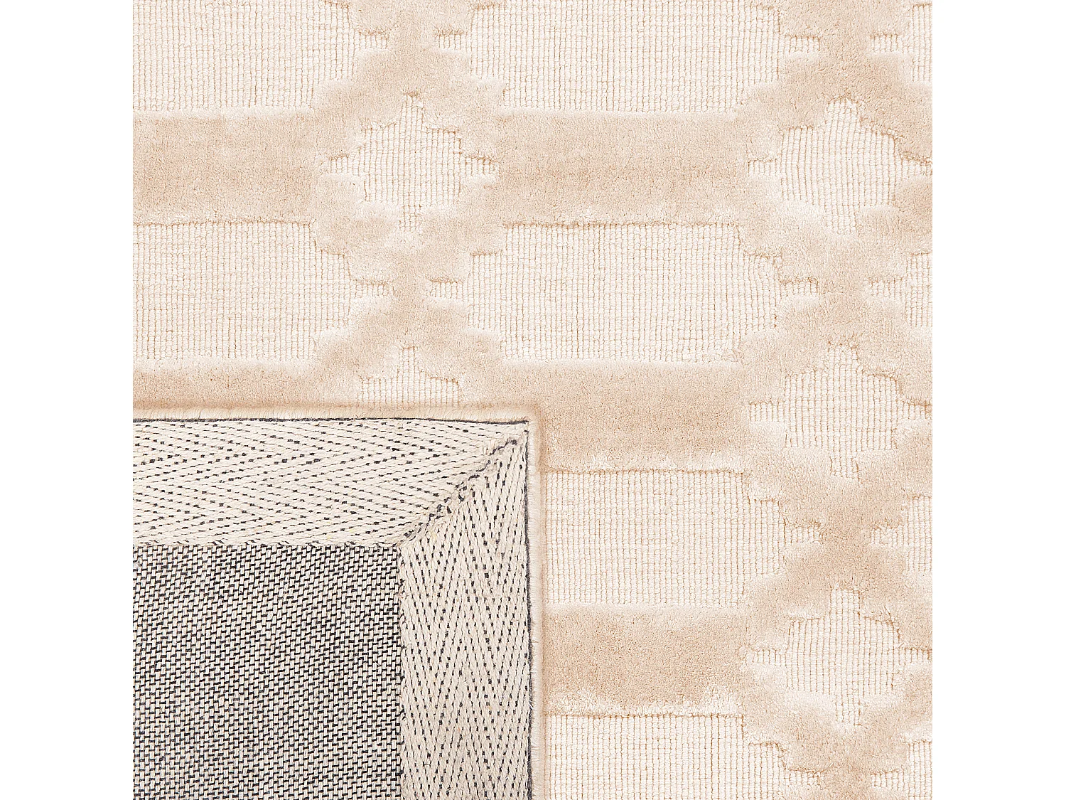 Vloerkleed viscose beige 140 x 200 cm CIZRE