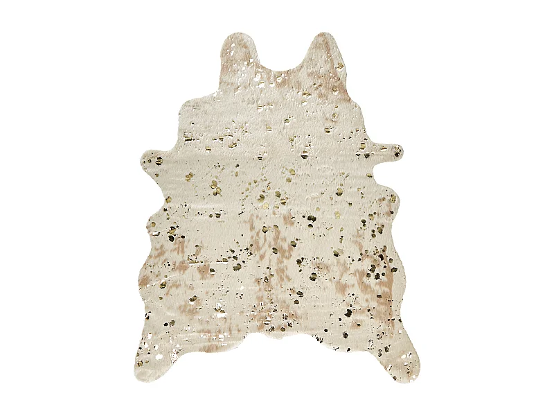 Vloerkleed imitatieleer beige met goud 130 x 170 cm BOGONG