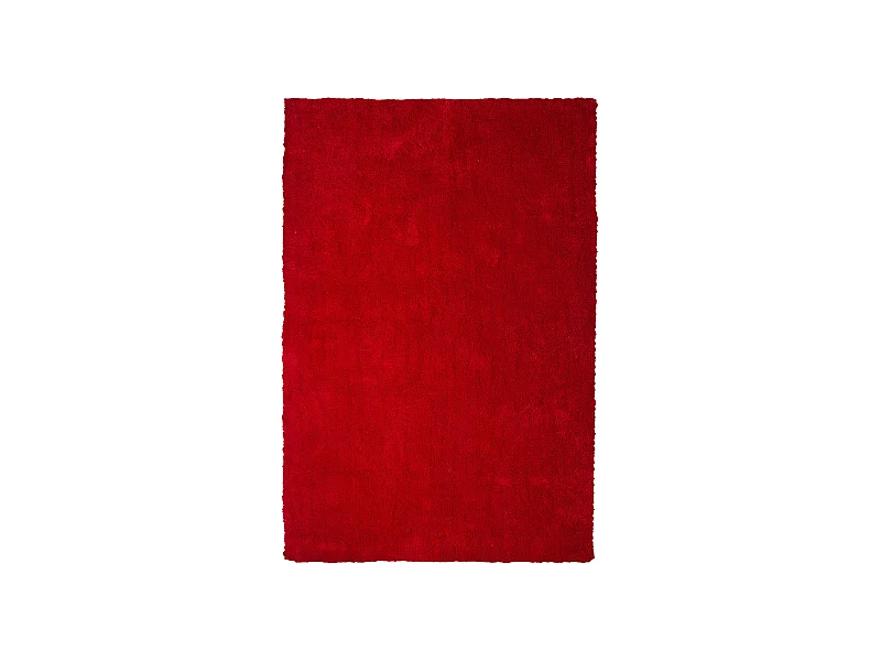 Teppich rechteckig 140 x 200 cm rot getuftet Shaggy Hochflor Modern Demre