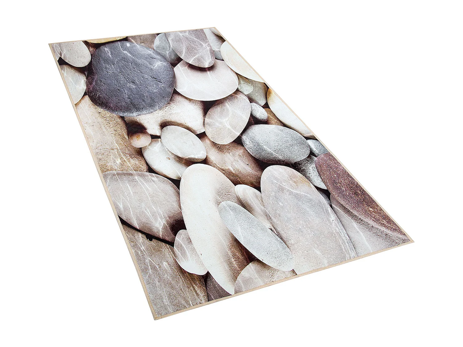 Vloerkleed polyester beige/grijs 80 x 150 cm DENIZLI