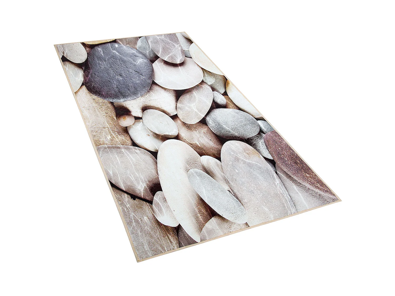 Teppich beige Steinoptik 80 x 150 cm Kurzflor DENIZLI