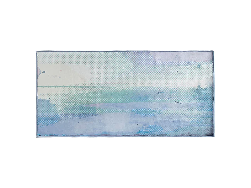 Moderner, rechteckiger Teppich in blauen Farbtönen 80 x 150 cm Susuz