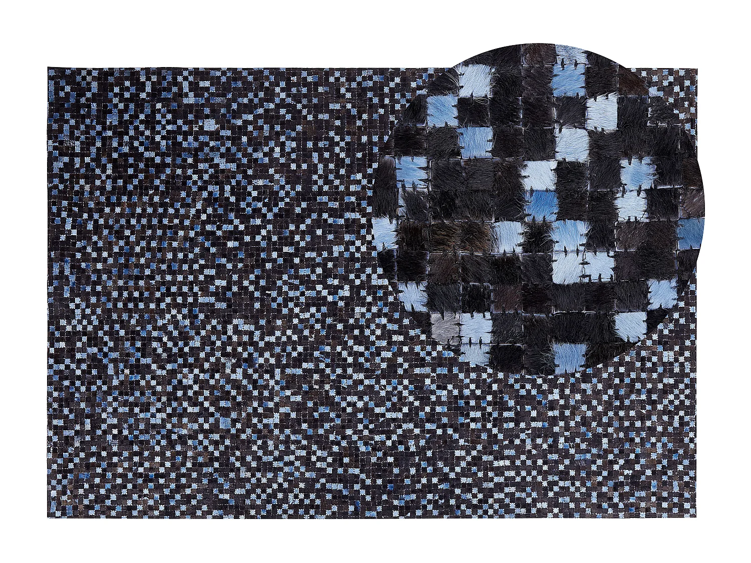 Tapete IKISU 160 x 230 cm Pele Castanho escuro