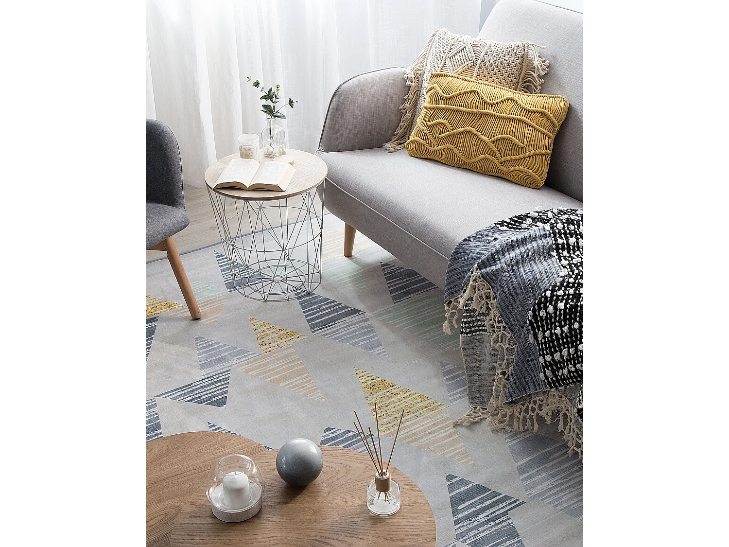 Tapis YAYLA Gris 160 x 230 cm