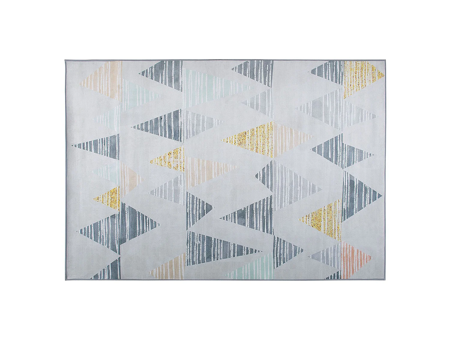 Vloerkleed polyester grijs/geel 160 x 230 cm YAYLA