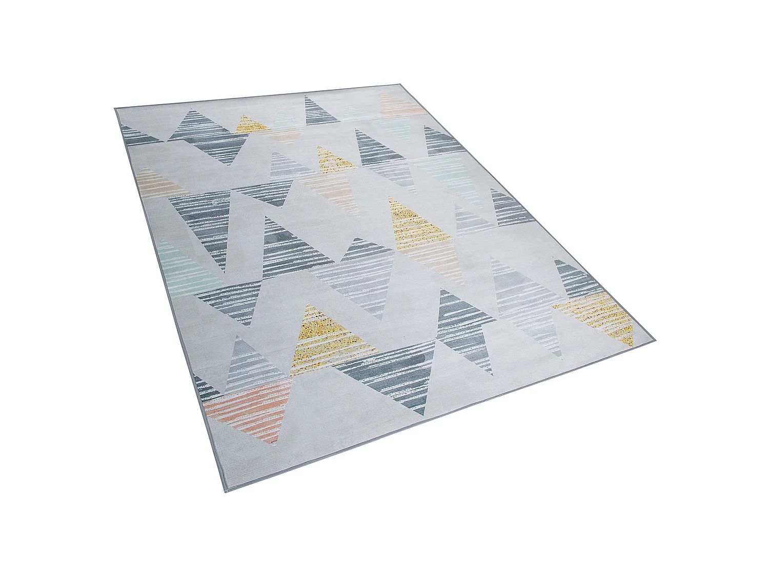 Vloerkleed polyester grijs/geel 160 x 230 cm YAYLA