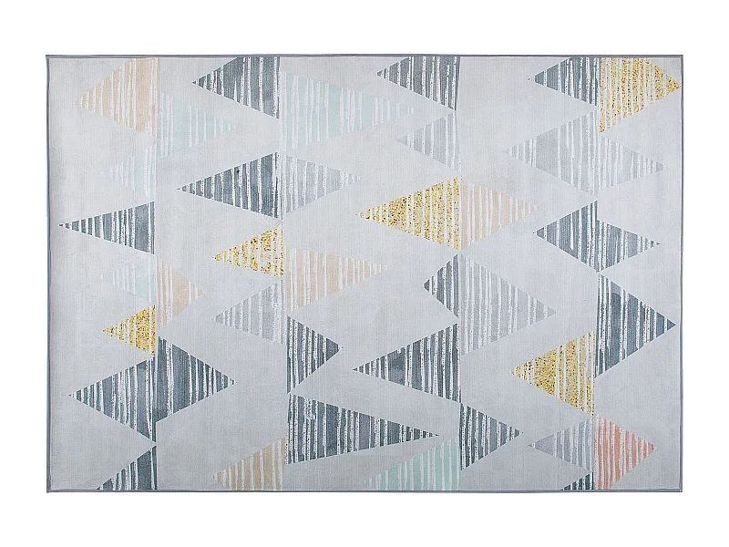 Moderner, rechteckiger Teppich grau gelb 160 x 230 cm Yayla