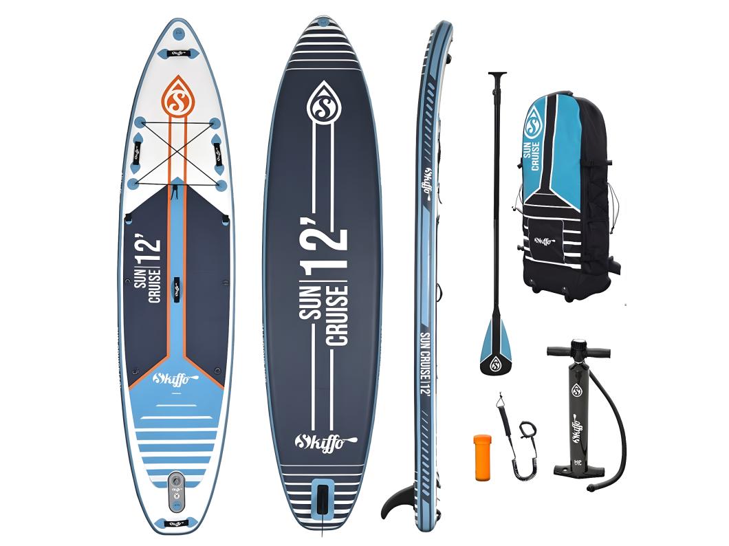 SUP hinchable Sun Cruise 12' Skiffo 365x86x15cm (12'x32''x6'') - Dropstitch Double Layer Fused Full Pack - Stand up paddle