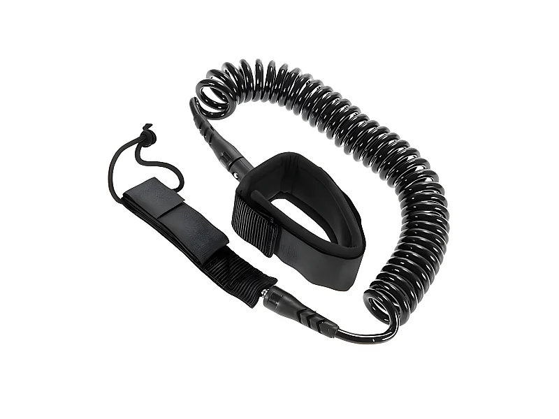 Leash coiled 10' / 300cm - 8 mm - Schwarz - SUP/Surfen - PB-010021