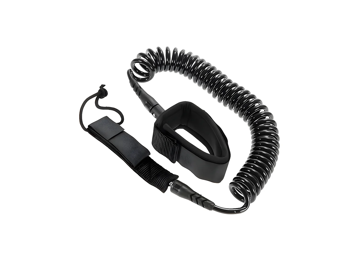 Leash coiled 10' / 300cm - 8 mm - Noir - SUP/Surf - PB-010021