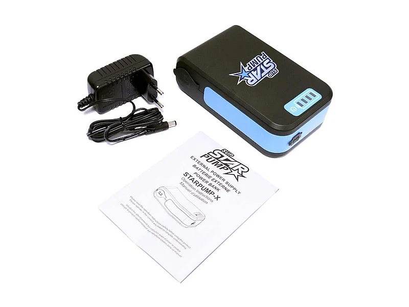 Externe Batterie Star Pump - Power Bank 6000mA/h - Leistung 200 W - PB-PMP-STARX - DC-Eingangsladung von 12,8V (1000mA)
