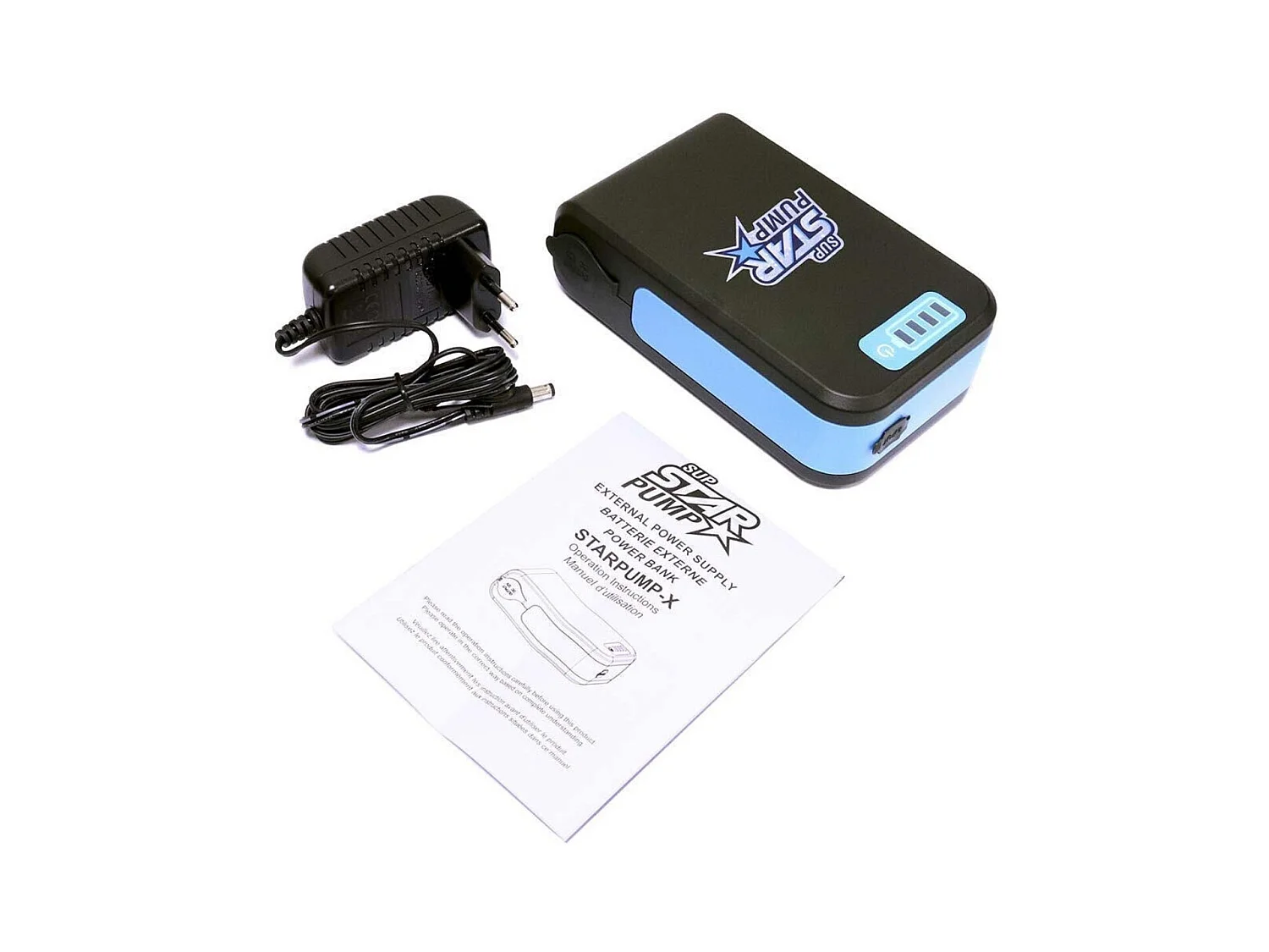 Batterie Externe Star Pump - Power Bank 6000mA/h - Puissance 200 W - PB-PMP-STARX - Charge d'entrée DC de 12,8V (1000mA)