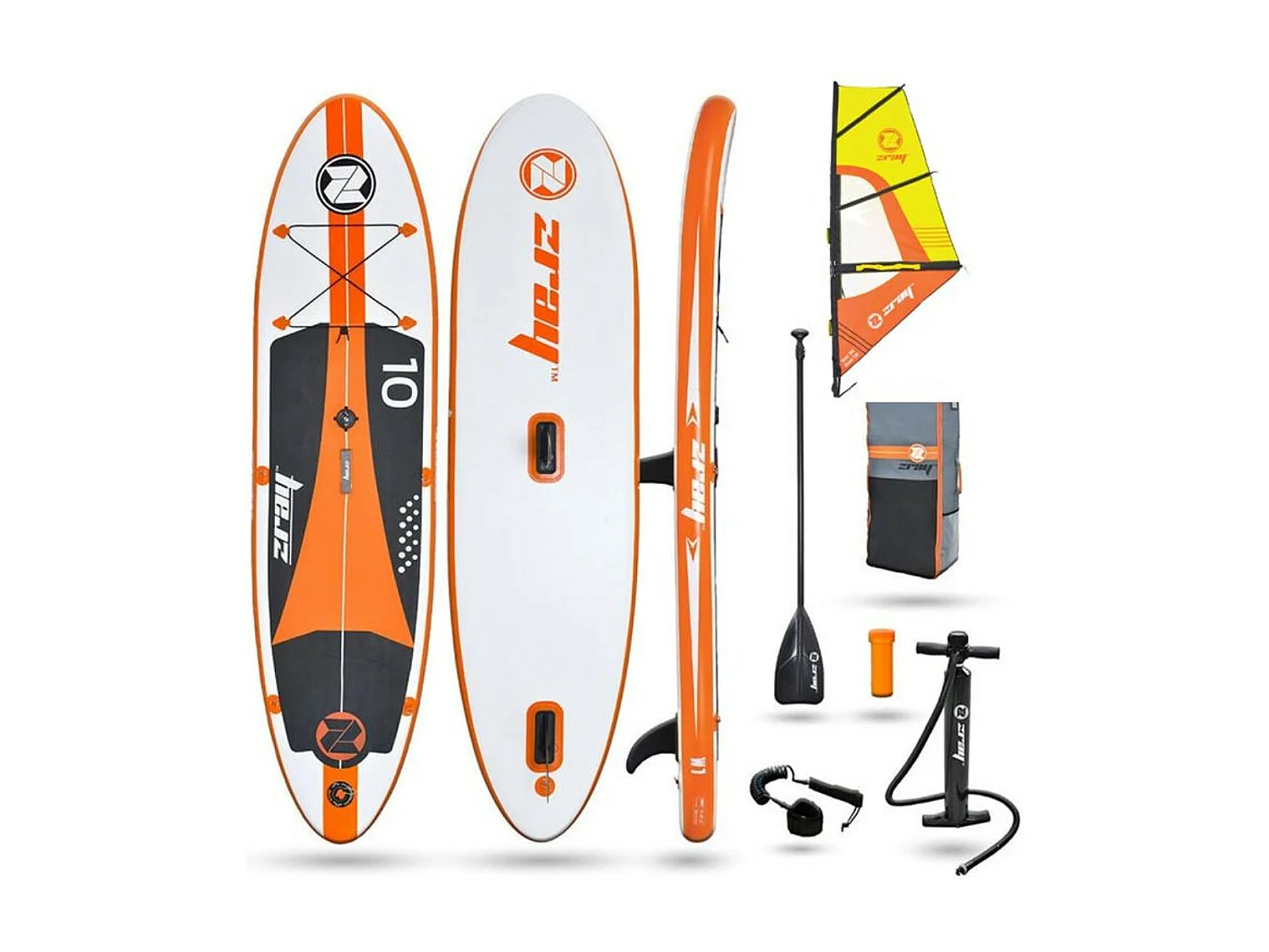 SUP Paddle Gonflable Windsup 10' - Dropstitch Pack complet + voile Transport - Max 100kg - 246l - 305x76x15cm (10'x30''x6'')