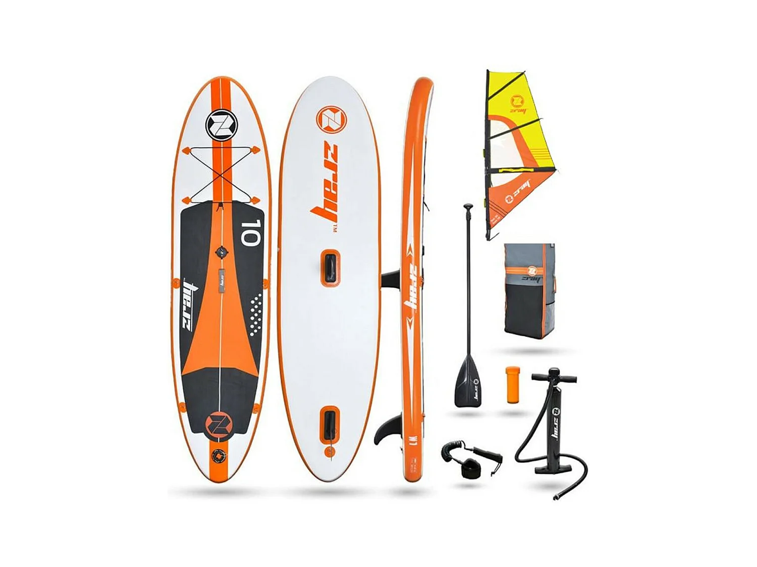 SUP Paddle Gonflable Windsup 10' - Dropstitch Pack complet + voile Transport - Max 100kg - 246l - 305x76x15cm (10'x30''x6'')