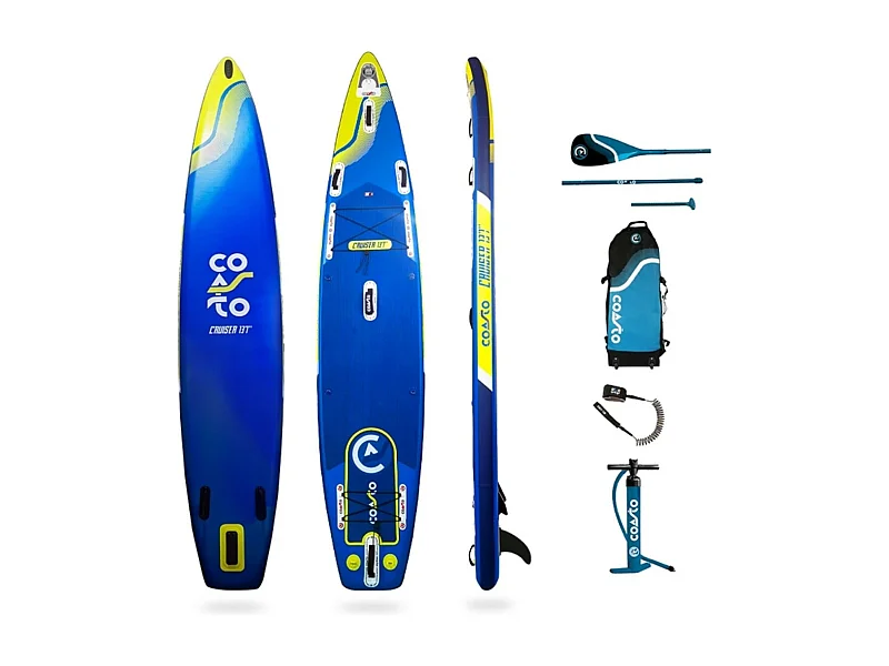 SUP Paddle Inflatable Cruiser 13'1 - 398x78x15cm Dropstitch Double Layer Fused Pack Paddel Leash Pumpe Transporttasche - Collection 2021