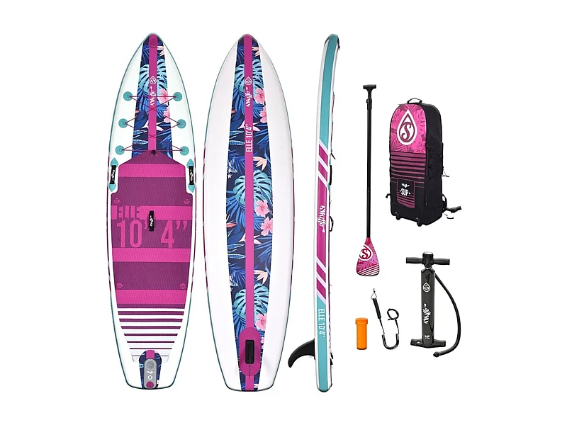 Pagaia SUP gonfiabile Elle Skiffo 10'4 - 315x79x13cm (10'4 "x31 "x5") Dropstitch Stringer - Confezione completa - Fino a 105kg - 236l