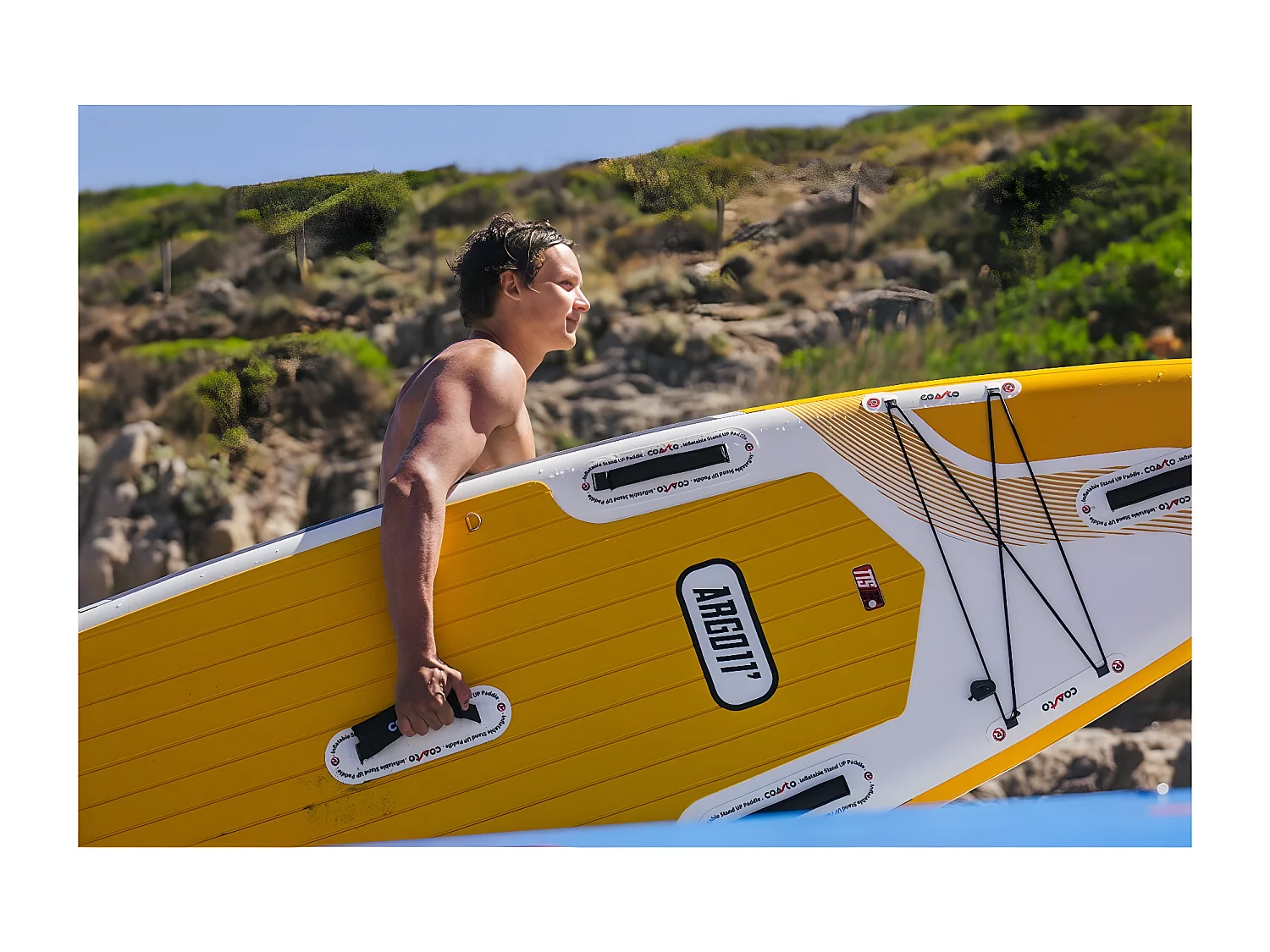 Sup Gonflable All-Round Argo 11' - 335x84x15cm Dropstitch Double Couche Fusion - Pack Pagaie Leash Pompe Sac de Transport