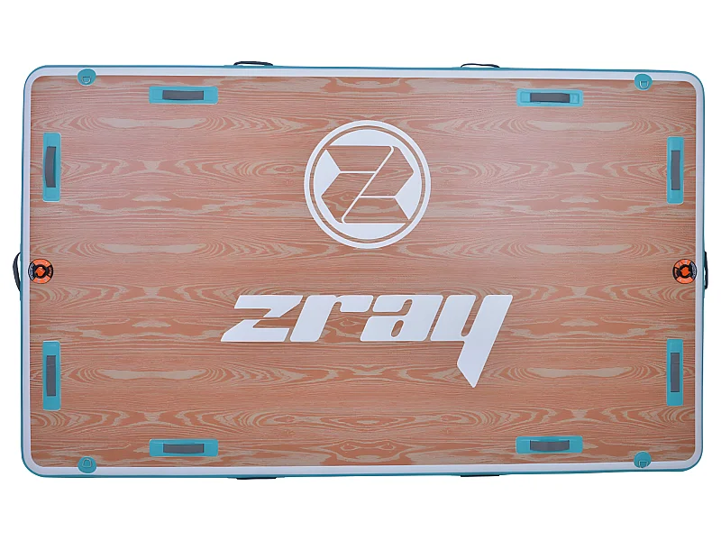 Plataforma Flotante Hinchable - AirDock 10'6" Zray 305x183x15cm (10'6 "x72 "x6")- 14 Asideros - Superficie 2,6m2 ZRAY - PB-ZADK106