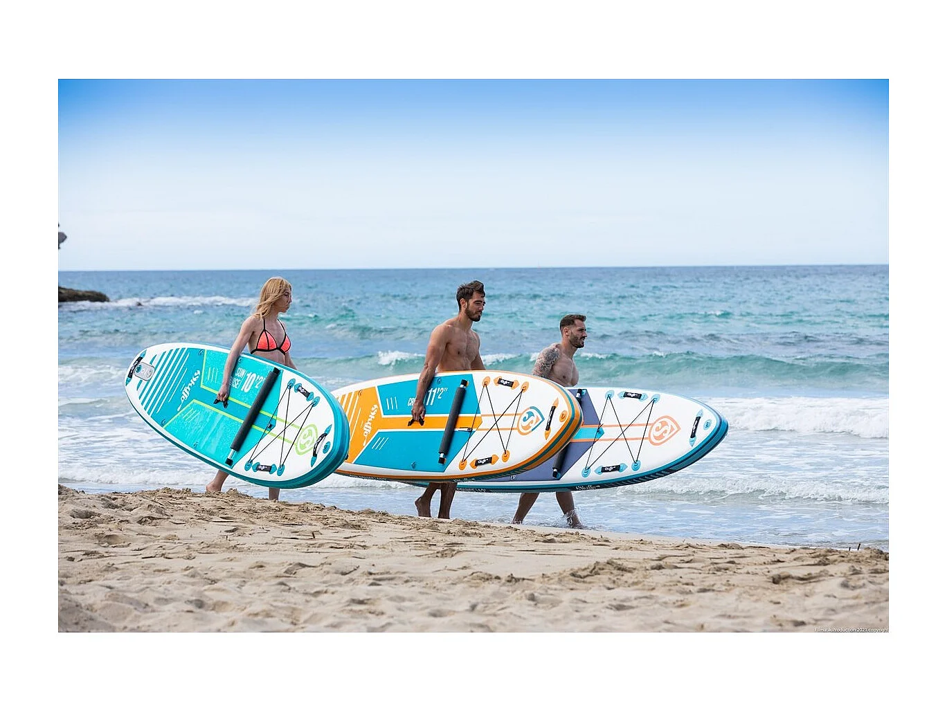Stand Up Paddle Gonflable Sun Cruise 10'2 - 310x84x15cm (10"2'x33"x6") Skiffo - Dropstitch Double Couche Fusionné Pack complet