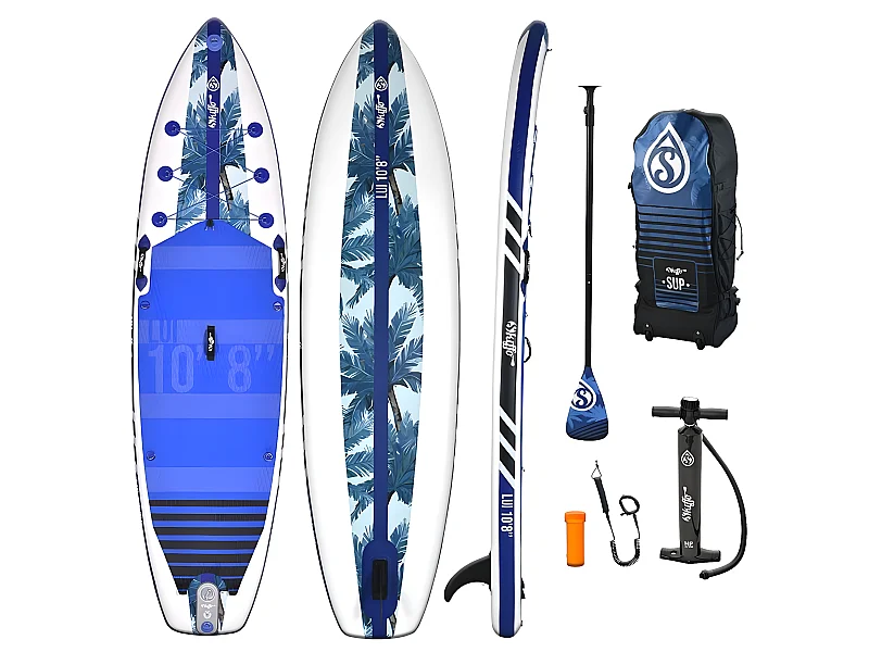 SUP Paddle Aufblasbar Lui 10'8 325x84x15cm(10'8x33 "x6") - MAX 120kg - 294L - Skiffo Dropstitch Stringer - Komplettpaket - -.
