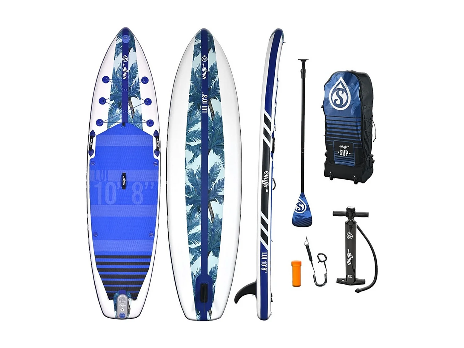 SUP Paddle Gonflable Lui 10'8 325x84x15cm(10'8x33"x6") - MAX 120kg - 294L - Skiffo Dropstitch Stringer - Pack complet -