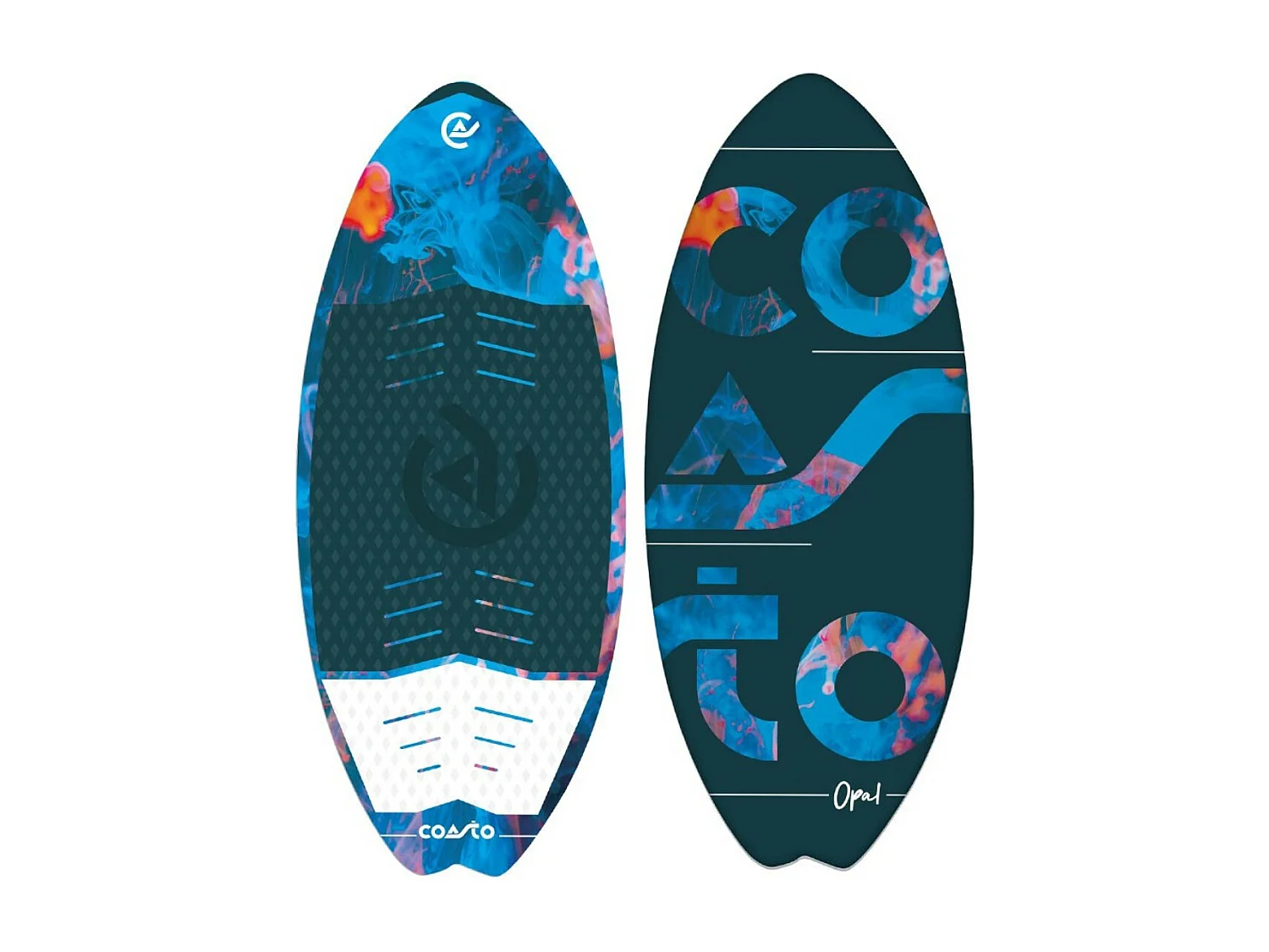 Wakesurf Coasto Opal 125x50 cm - Rocker : 6 cm - 3 Flossen MAX 90kg Leicht, komfortabel und praktisch -PB-CWKSOPAL