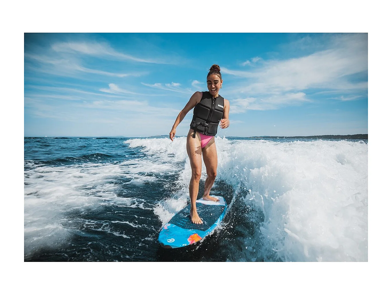 Wakesurf Coasto Opal 125x50 cm - Rocker : 6 cm - 3 Flossen MAX 90kg Leicht, komfortabel und praktisch -PB-CWKSOPAL