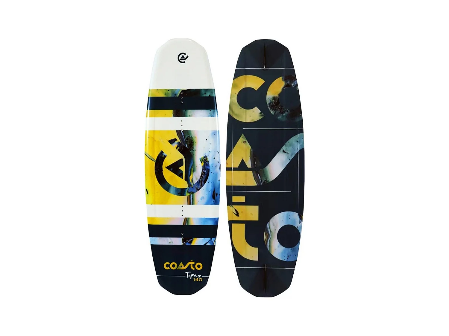 Wakeboard Coasto Topaz 140 - Rocker 3 Étages - MAX 80kg - Léger, Confortable, et Pratique - PB-CWKBTOPAZ