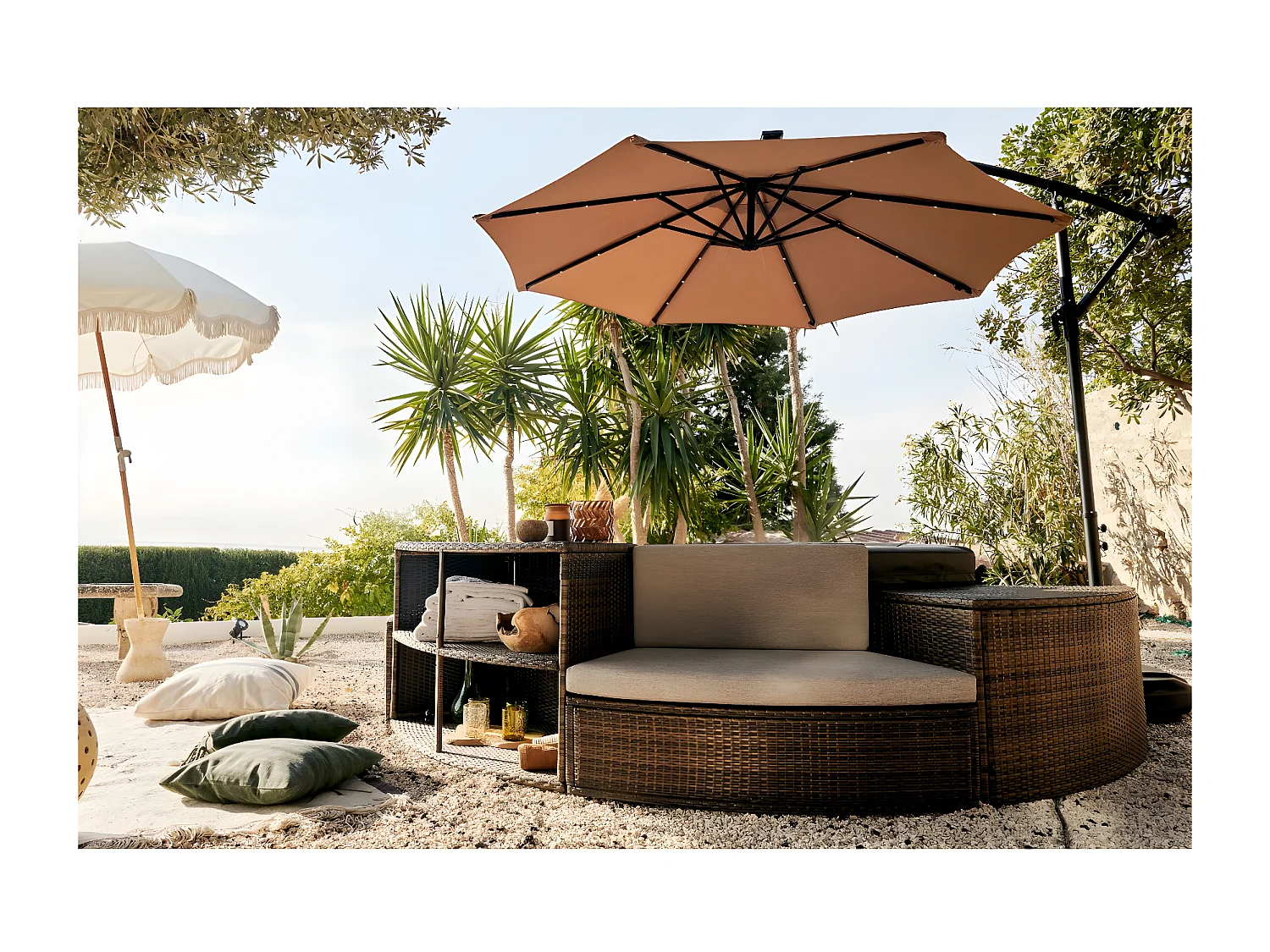 Spa Netspa Semi-Rigid Octogonal Octopus 4+2 Places 1000l 193x73cm + Mobiliar - Portable Heizung/Filtration