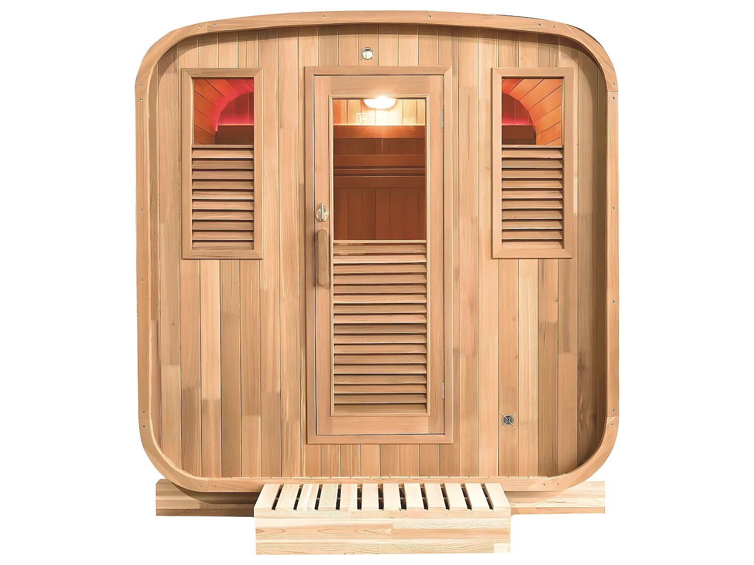 Sauna Gaïa Nova Holl's Dampf 205x205x220 cm - 6 bis 8 kW (nicht im Lieferumfang enthalten) - Fichte 6 Plätze - Nova - Fichte