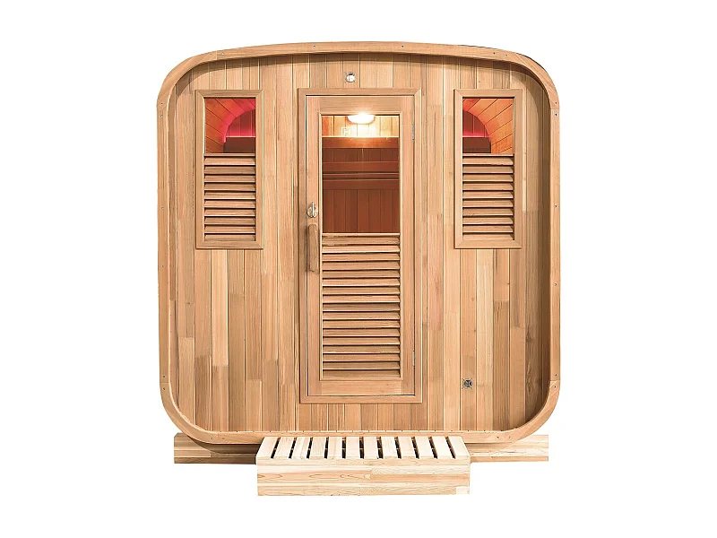 Sauna Gaïa Nova Holl's Vapeur 205x205x220 cm - da 6 a 8 kW (non inclusi) - Abete rosso 6 posti - Nova - Abete rosso