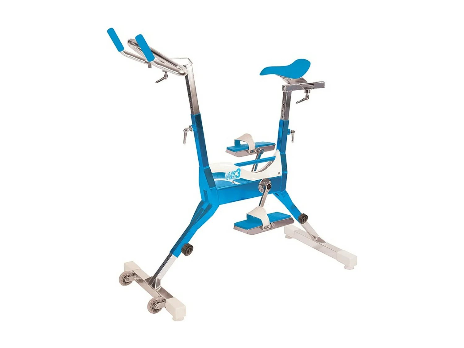 Aquabike - Bicicleta de piscina - Wellness Waterflex WR3 Air - Resistencia hidráulica - Agua 1,10m a 1,60m - 11kg - Anodizado