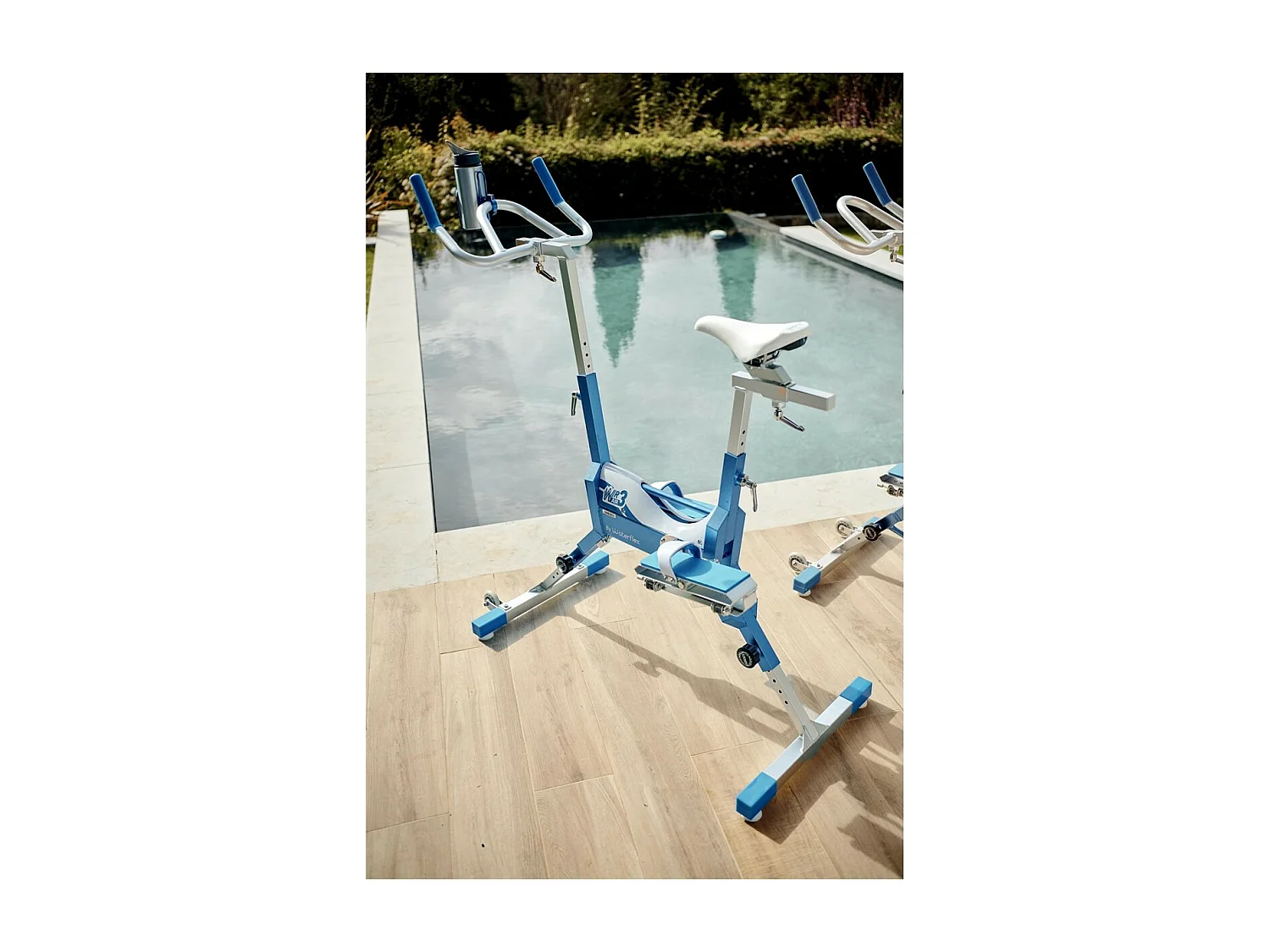 Aquabike - Vélo piscine - Bien-être Waterflex WR3 Air - Résistance hydraulique - Eau 1.10m à 1.60m - 11kg - Anodisation