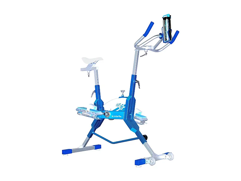 Aquabike Aluminium WR5 Air - Pool Spinning Bike - Resistenza idraulica - Profondità 1,1-1,6 m - Telaio in alluminio - 16 kg