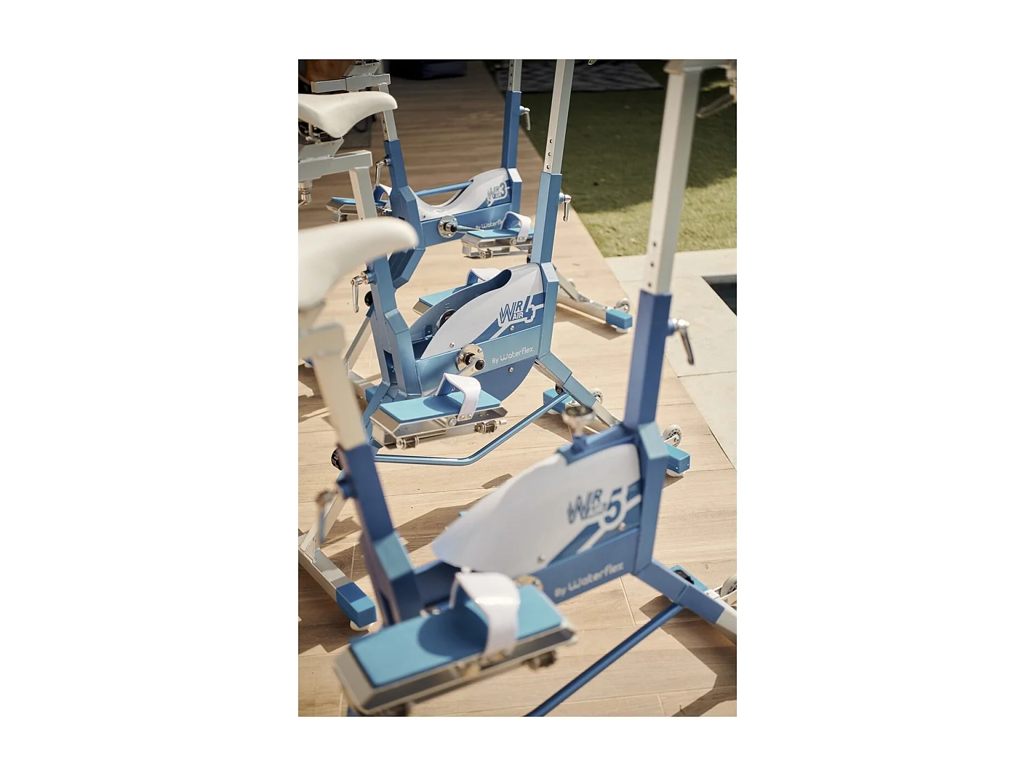 Aquabike Aluminium WR4 Air - L 122xl55xH153cm Tonifiant - Résistance Hydraulique - Prof. 1,1-1,6m - 15.8kg