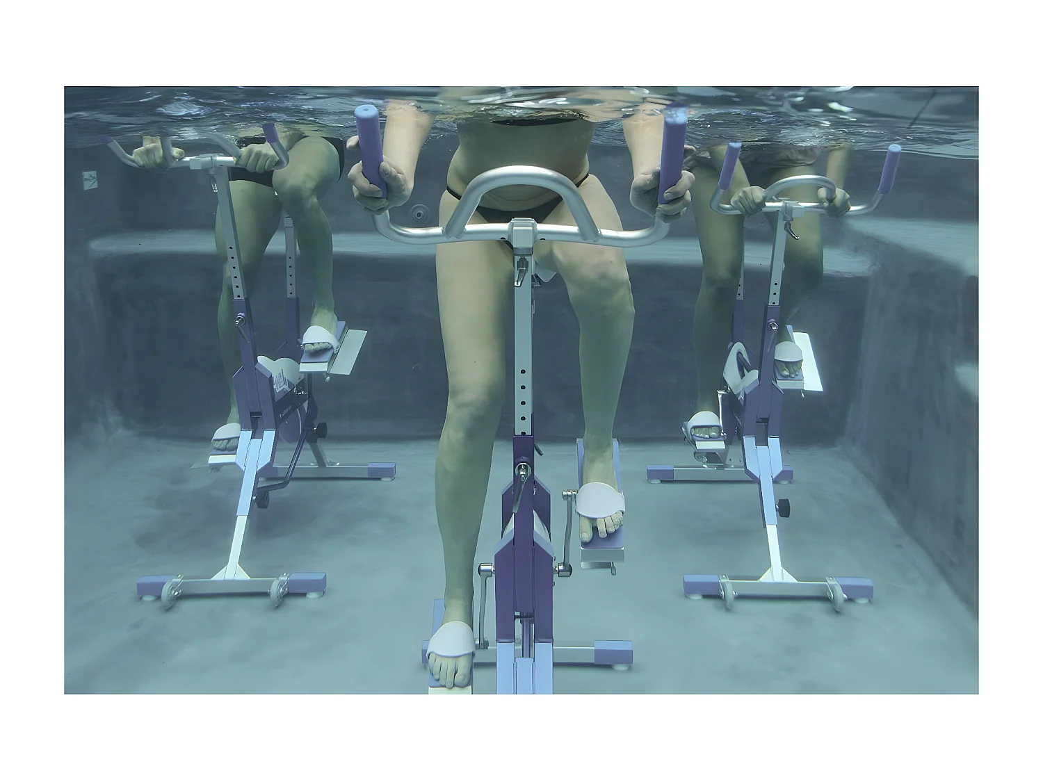 Aquabike Aluminium WR4 Air - L 122xl55xH153cm Tonifiant - Résistance Hydraulique - Prof. 1,1-1,6m - 15.8kg