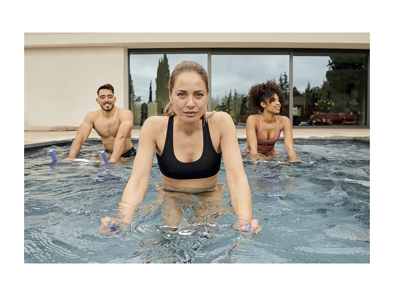 Aquabike Aluminium WR4 Air - L 122xl55xH153cm Tonifiant - Résistance Hydraulique - Prof. 1,1-1,6m - 15.8kg