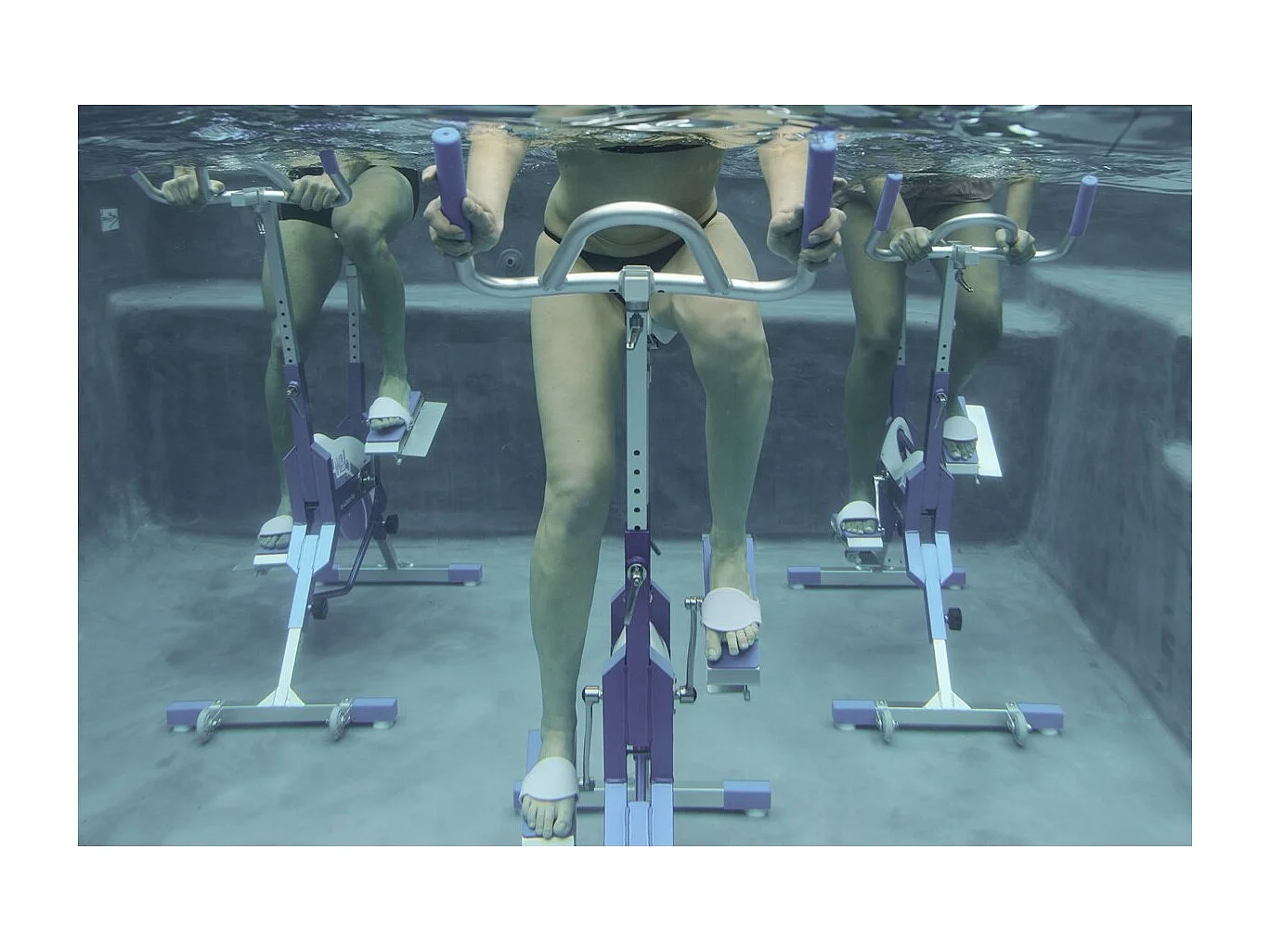 Aquabike Aluminium WR4 Air - L 122xl55xH153cm Tonifiant - Résistance Hydraulique - Prof. 1,1-1,6m - 15.8kg