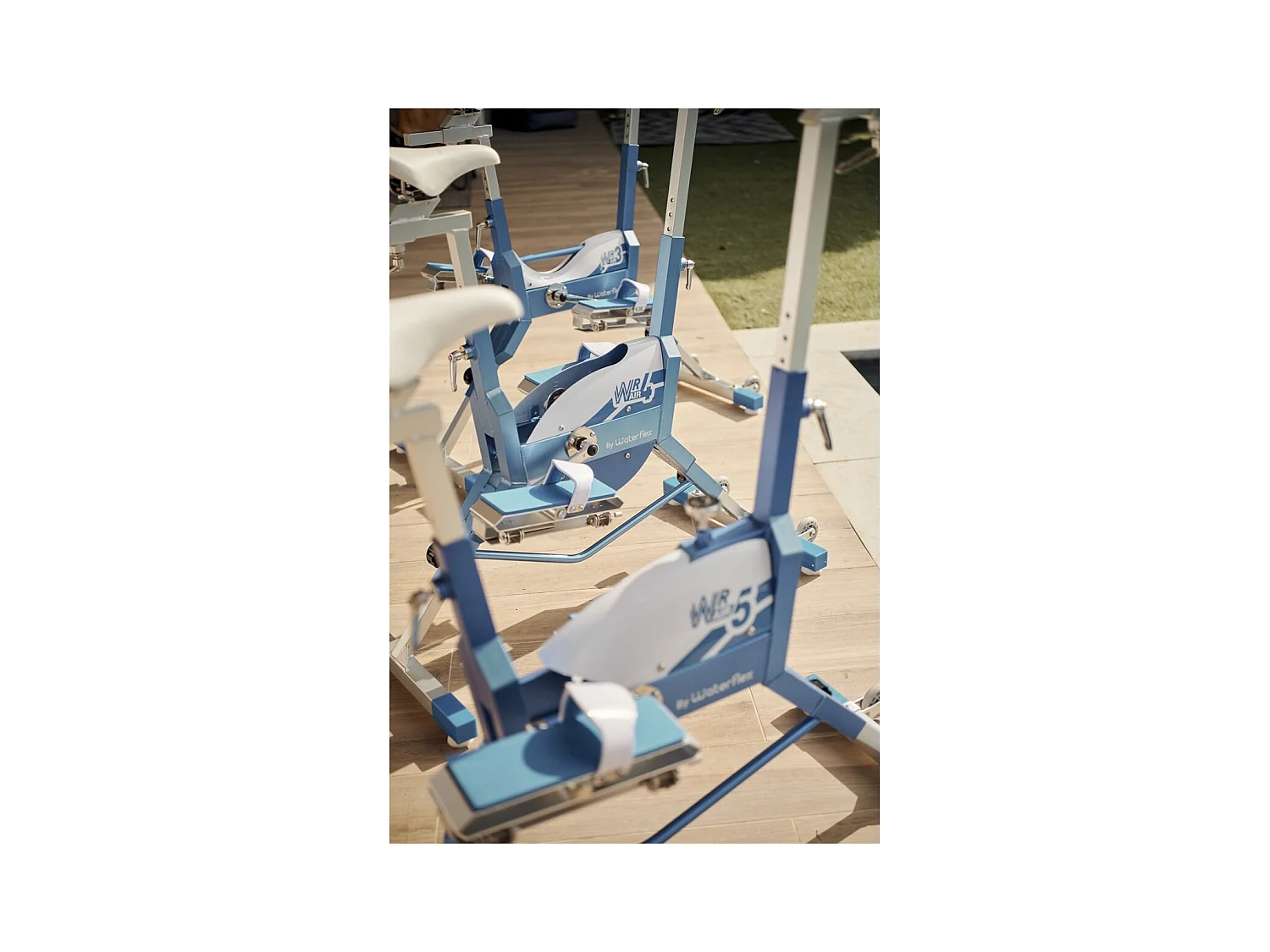 Aquabike Aluminium WR4 Air - L 122xl55xH153cm Tonifiant - Résistance Hydraulique - Prof. 1,1-1,6m - 15.8kg