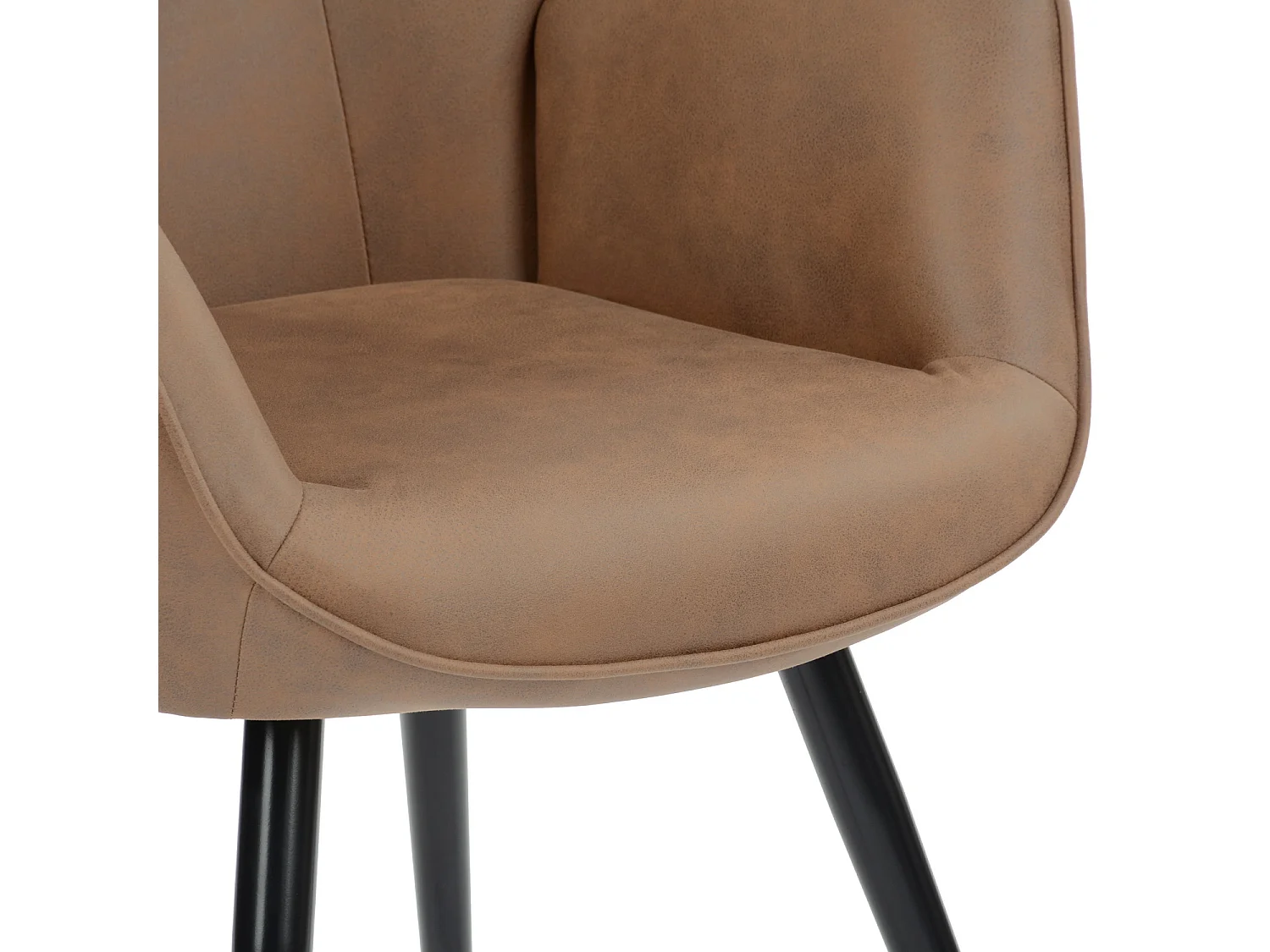 Fauteuil scandinave capitonné en tissu vintage rétro pieds points dorés KAS FABRIC BROWN BLACK GOLD LEG