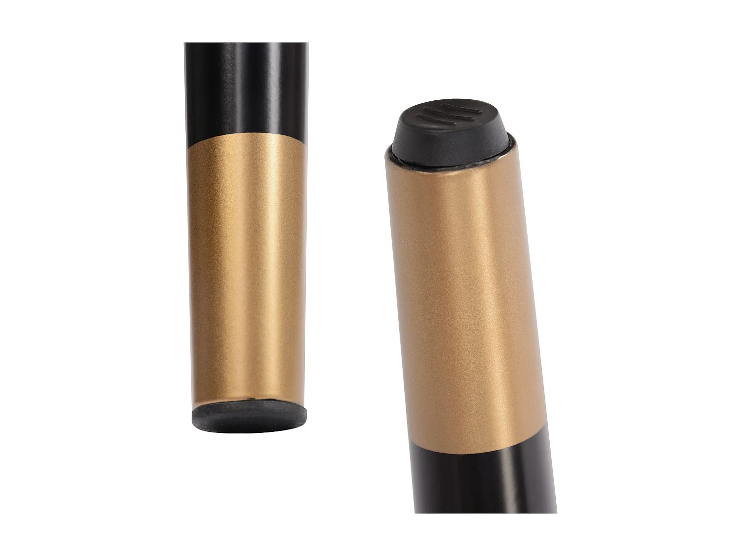 Fauteuil scandinave capitonné en tissu vintage rétro pieds points dorés KAS FABRIC BROWN BLACK GOLD LEG