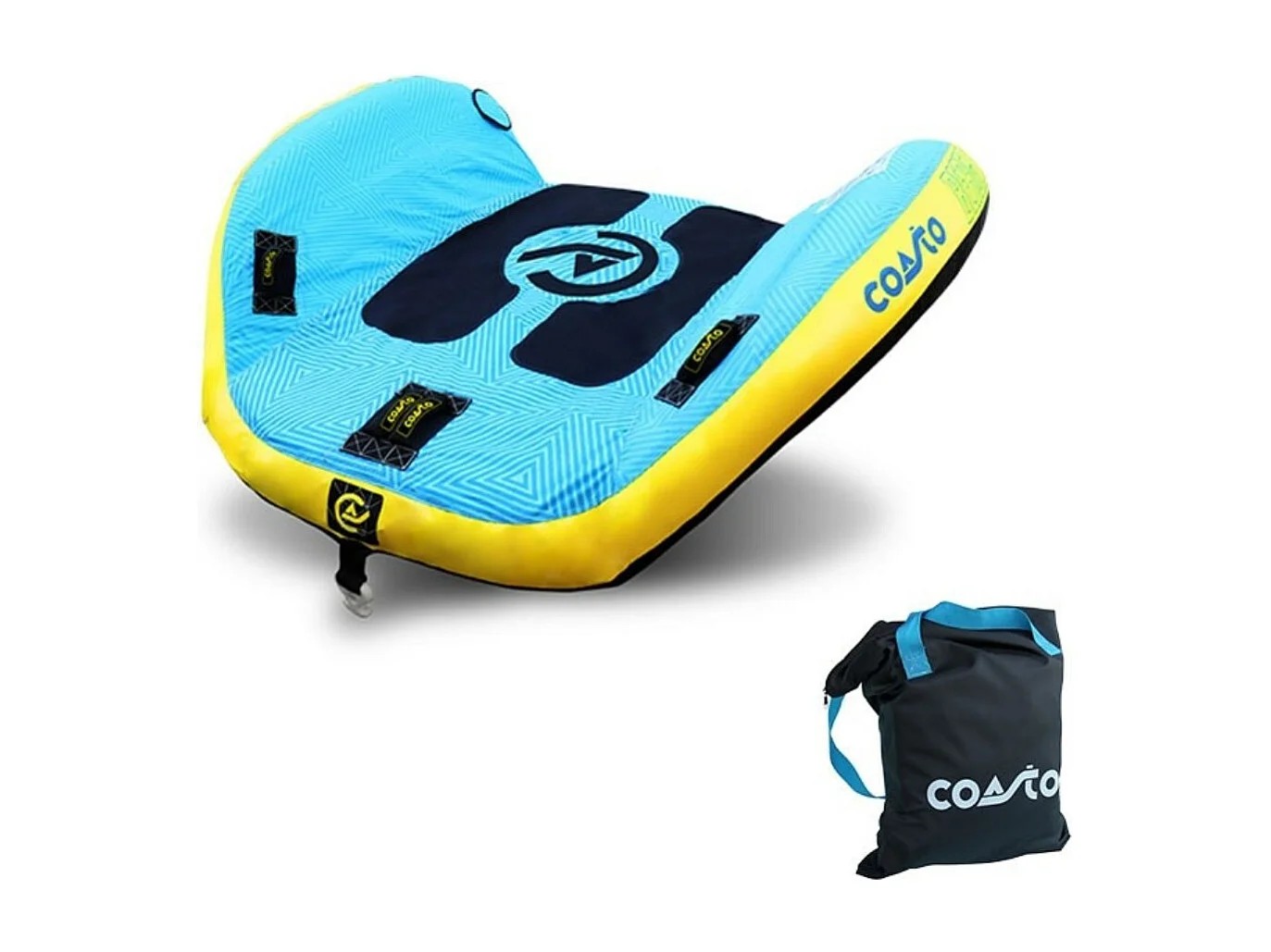 Boa trainata Coasto Beagle 175 x 150 cm - Nylon 420 D - PVC 26G - 4 maniglie in neoprene - Carico massimo 154 kg - 2 posti a sedere