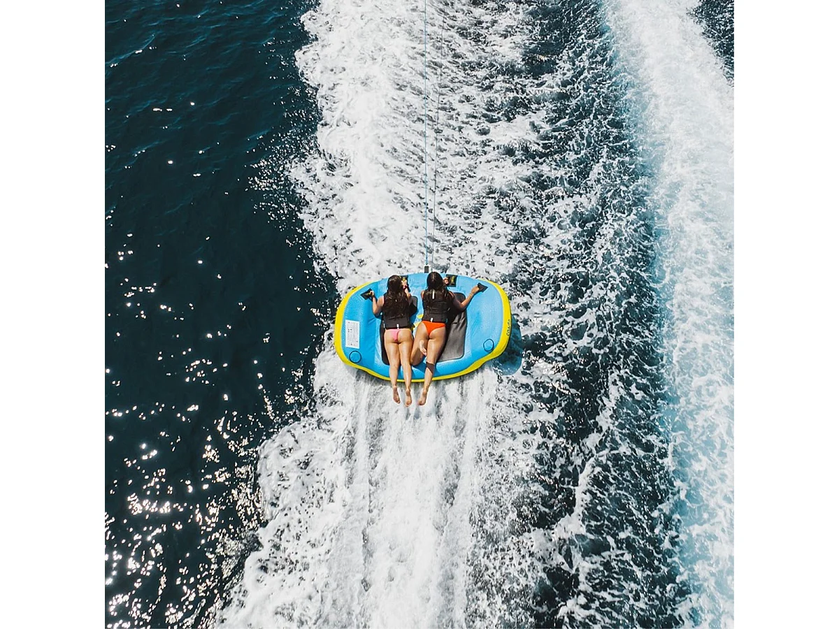 Bouée tractée Coasto Beagle 175 x 150 cm - Nylon 420 D - PVC 26G - 4 poignées Néoprène - Charge max.154 kg - 2 Places