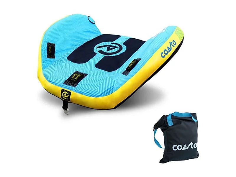 Coasto Beagle Zugring 175 x 150 cm - Nylon 420 D - PVC 26G - 4 Neopren Griffe - Max. Belastung 154 kg - 2 Sitze