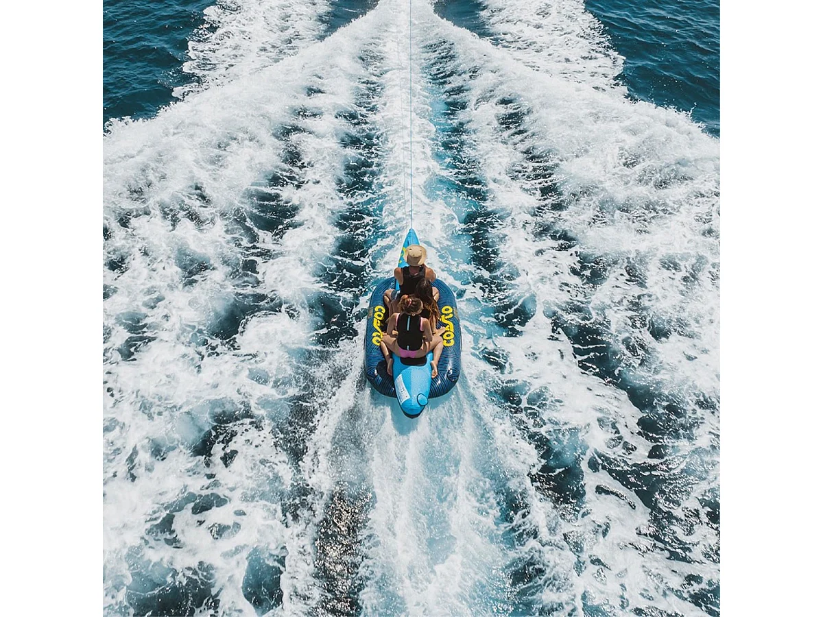 Bouée tractée Coasto Luna - 300x100cm - 3 poignées Néoprène - Charge max.230 kg - Nylon 840 D - PVC 28G - 3 Places