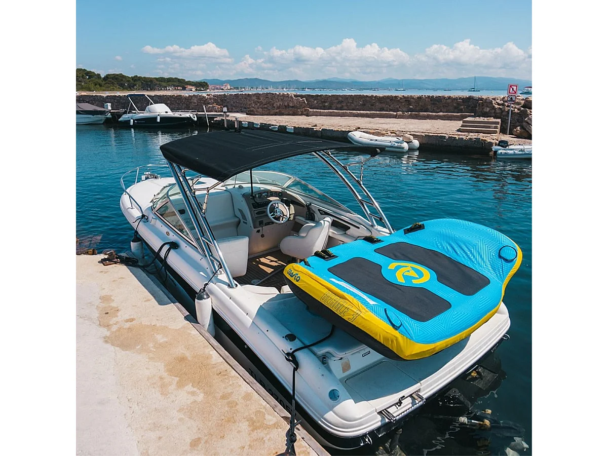Coasto Beagle Zugboje - 215x170 cm - 6 Neopren-Griffe - Max. Belastung 220 kg - Nylon 840 D - PVC 28G - 3 Sitze