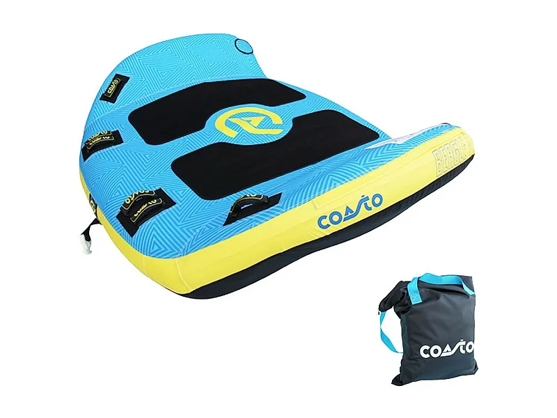 Coasto Beagle Zugboje - 215x170 cm - 6 Neopren-Griffe - Max. Belastung 220 kg - Nylon 840 D - PVC 28G - 3 Sitze